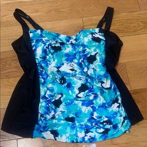 Blue Floral Tankini